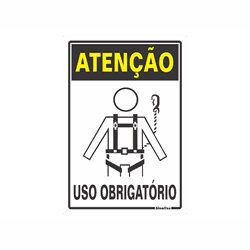 PLACA SINALIZAÇÃO PVC 20X30CM (USO OBRIGATÓRIO - C... - BA Elétrica - Sua Loja de Materiais Elétricos em Manaus