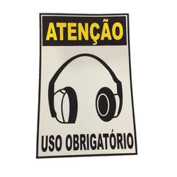PLACA SINALIZAÇÃO PVC 20X30 (ATENÇÃO - USO OBRIGAT... - BA Elétrica - Sua Loja de Materiais Elétricos em Manaus