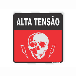 PLACA SINALIZAÇÃO ALUMÍNIO 12X12CM (ALTA TENSÃO)... - BA Elétrica - Sua Loja de Materiais Elétricos em Manaus