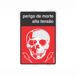 PLACA SINALIZAÇÃO ALUMÍNIO 23X16CM (PERIGO DE MORT... - BA Elétrica - Sua Loja de Materiais Elétricos em Manaus