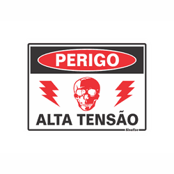 PLACA SINALIZAÇÃO PVC 15X20CM (PERIGO ALTA TENSÃO)... - BA Elétrica - Sua Loja de Materiais Elétricos em Manaus
