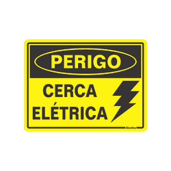 PLACA SINALIZAÇÃO PVC 15X20CM (PERIGO CERCA ELÉTRI... - BA Elétrica - Sua Loja de Materiais Elétricos em Manaus