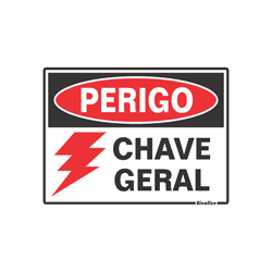 PLACA SINALIZAÇÃO PVC 15X20CM (PERIGO CHAVE GERAL)... - BA Elétrica - Sua Loja de Materiais Elétricos em Manaus