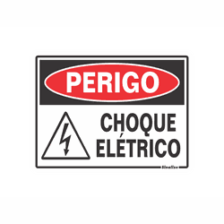 PLACA SINALIZAÇÃO PVC 15X20CM (PERIGO CHOQUE ELÉTR... - BA Elétrica - Sua Loja de Materiais Elétricos em Manaus