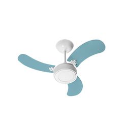 VENTILADOR TETO NEW COLORS AZUL 3 PÁS 127V - BA Elétrica - Sua Loja de Materiais Elétricos em Manaus