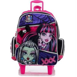 Mochila Escolar com Rodinhas Monster High - Origin... - BAIUCA