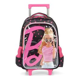 Mochila Escolar Rodinha Barbie Brilha No Escuro Or... - BAIUCA