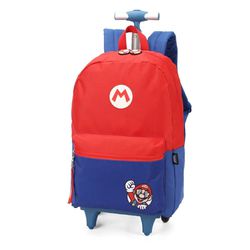 Mochila De Rodinhas Escolar Super Mario Game - Lux... - BAIUCA