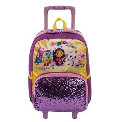 Mochila Gabby Fadas Com Rodas Infantil Grande - BAIUCA