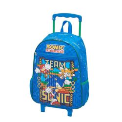 Mochila Escolar com Rodinhas Sonic Blue - Edição V... - BAIUCA