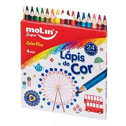 Lápis de Cor Molin 24 Cores - Color Plus Triangula... - BAIUCA