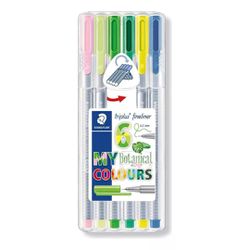 Kit Canetas Fineliner Staedtler - 6 Cores Botanica - BAIUCA