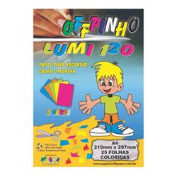 Papel Offpinho Color Lumi 120g A4 - 25 Folhas - BAIUCA