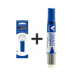  Marcador Quadro Branco Pilot com Refil - Azul VBM... - BAIUCA