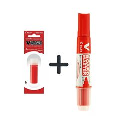  Marcador Quadro Branco Pilot com Refil - Vermelha... - BAIUCA