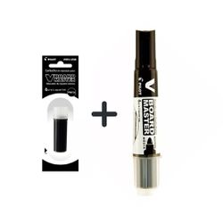 Marcador Quadro Branco Pilot com Refil - Preto VBM... - BAIUCA