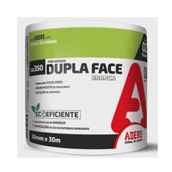 Fita Dupla Face Adere 50mm x 30m - Branco - BAIUCA