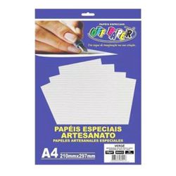 Papel Vergê Branco 180g para Artesanato - Off Pape... - BAIUCA