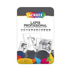 Estojo Lápis Profissional c/12 Graduações Acrilex... - BAIUCA