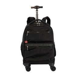 Mochila com Rodinhas Paul Frank Preta Sestini - BAIUCA