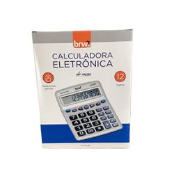 Calculadora De Mesa 12 Dig. Prata BRW - BAIUCA