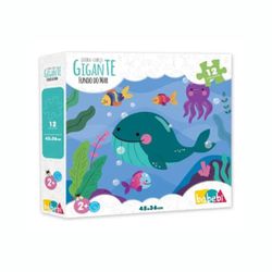 Quebra-Cabeça Gigante Fundo do Mar 12 Peças Babebi... - BAIUCA