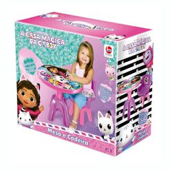 Mesa e Cadeira Casa Mágica Gabby Líder Brinquedos - BAIUCA