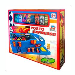 Posto Expresso com 8 Carrinhos Braskit - BAIUCA