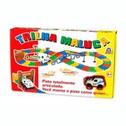 Trilha Maluca 160 Blocos + Carrinho Braskit - BAIUCA