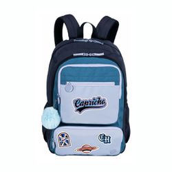  Mochila De Costas Capricho Cosmic Patches Azul Se... - BAIUCA