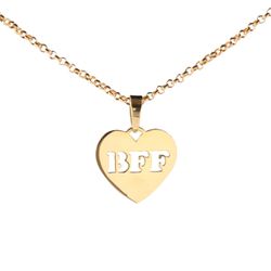 Pingente ouro amarelo 18k - BFF best friend foreve - BAMBINA JOIAS