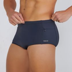 SUNGA SLIP COM ZIPER PRETO - Banho de Mar
