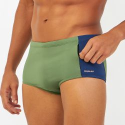 SUNGA SLIP COM BOLSO ZIPER VERTICAL VERDE MILITAR ... - Banho de Mar
