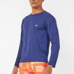 CAMISETA UV CAVA COMUM MARINHO - Banho de Mar
