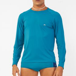 CAMISETA UV CAVA COMUM VERDE PETROLEO - Banho de Mar