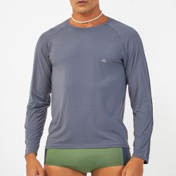 CAMISETA UV RECORTES COM VIVO MANGAS GRAFITE COM P... - Banho de Mar