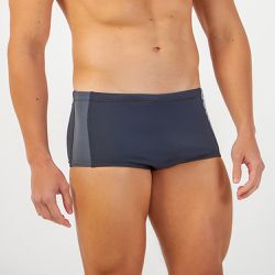 SUNGA SLIP TRICOLOR PRETO C GRAFITE E CINZA - Banho de Mar