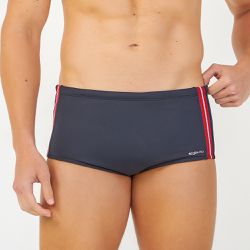 SUNGA SLIP COM LISTRA PRETO - Banho de Mar