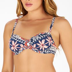 TOP MEIA TAÇA CORTININHA CAMINHO PRAIANO - Banho de Mar