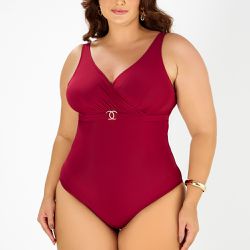 Maio Modelador Liso Hibisco - Banho de Mar