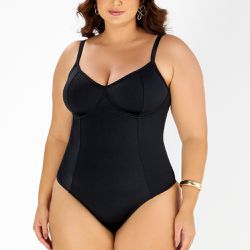 MAIO MEIA TAÇA PLUS LISO PRETO - Banho de Mar