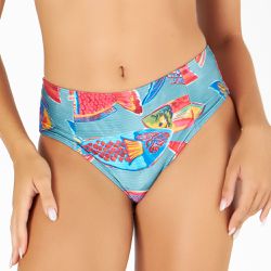 BIQUINI COM RECORTE ESTAMPADO CARDUME - Banho de Mar