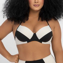 TOP C/ BOJO BICOLOR PRETO COM NATURE - Banho de Mar