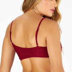 TOP ASSIMETRICO LISO HIBISCO - Banho de Mar