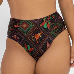 BIQUINI MAX DRAPEE ESTAMPADO ZB ARTE POPULAR - Banho de Mar
