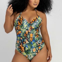 MAIO DRAPEE C/ ARGOLA ESTAMPADO ZB CAMALEAO - Banho de Mar