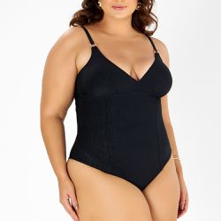 MAIO CLASSIC COM BOJO REMOVIVEL LISO ZB PRETO - Banho de Mar