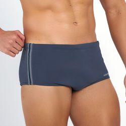 SUNGA SLIP COM LISTRA GRAFITE - Banho de Mar