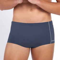 SUNGA SLIP COM RECORTE GRAFITE COM VERDE PETROLEO - Banho de Mar