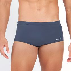 SUNGA SLIP COM ZIPER GRAFITE - Banho de Mar